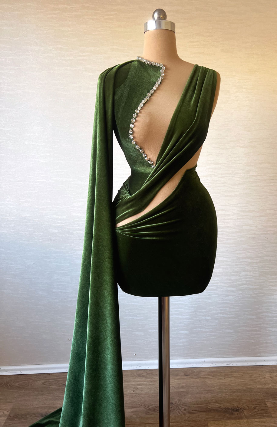 Emerald Green Velvet Dress - Square Neck Dress - Maxi Dress - Lulus